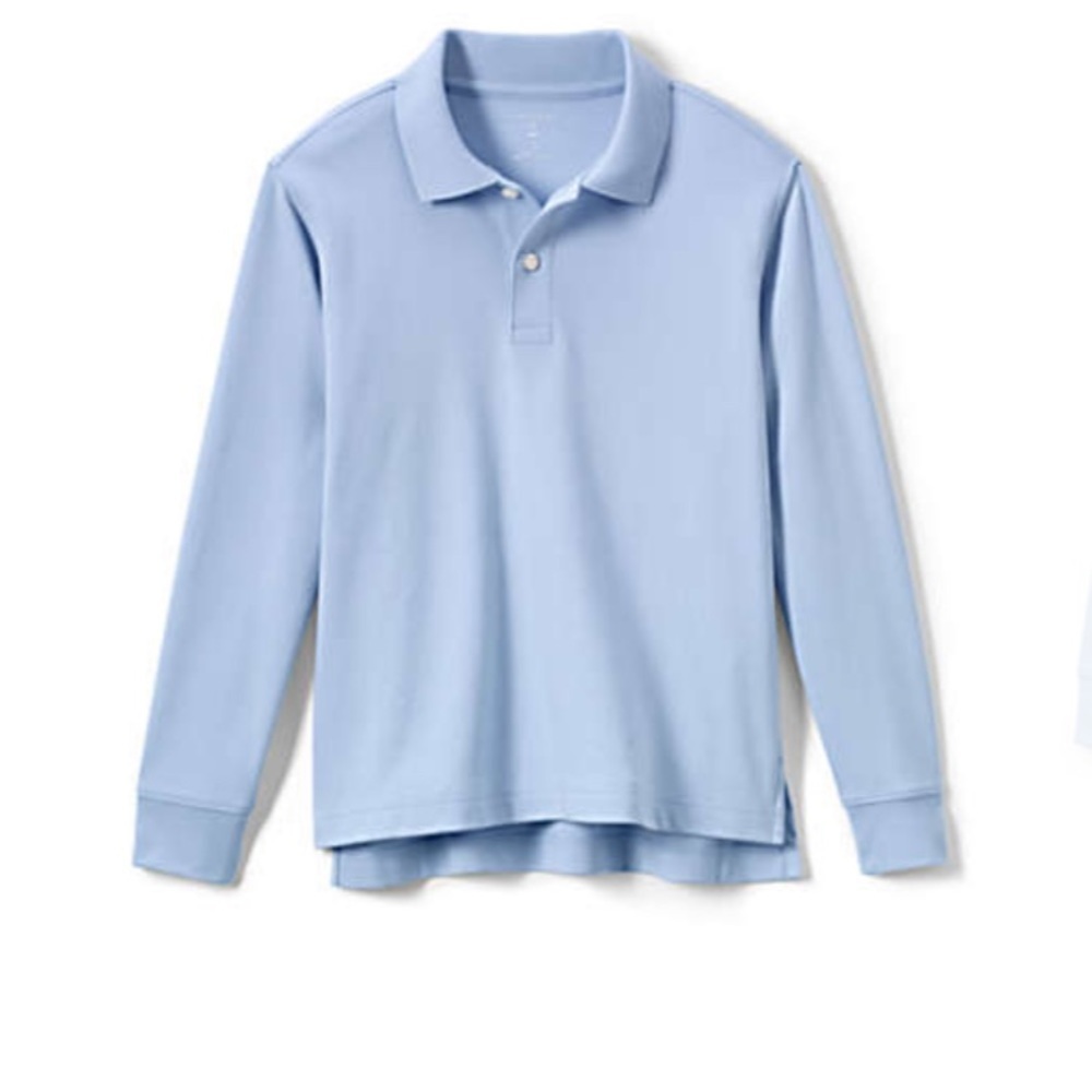 Kids Long Sleeve Interlock Polo Shirt new without tags